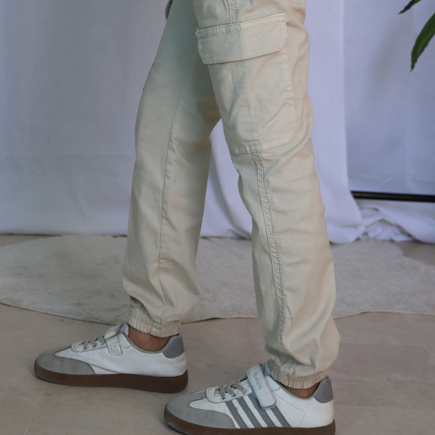 Pantalon Cargo Enfant - Écru