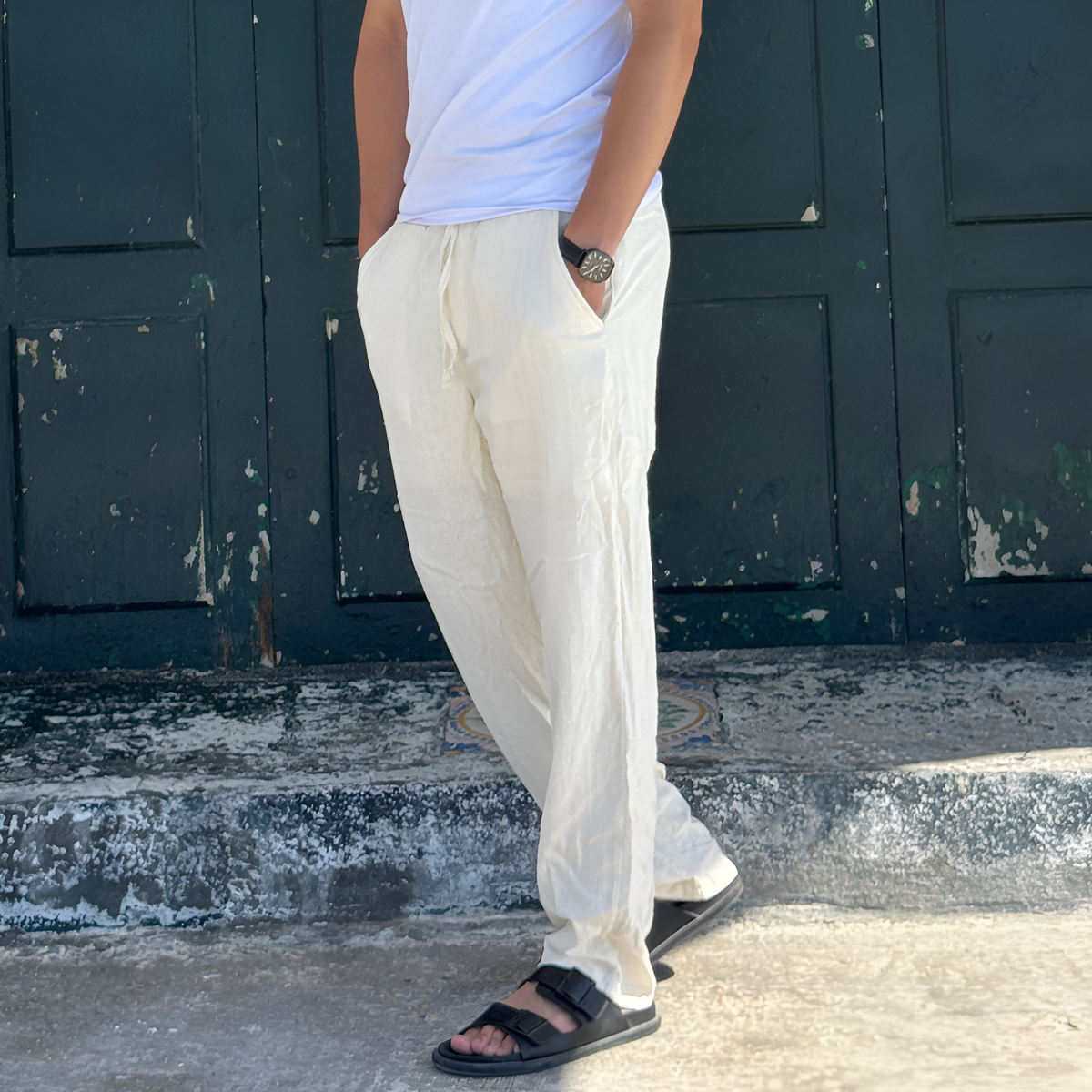 Pantalon LIN pour Homme grande taille