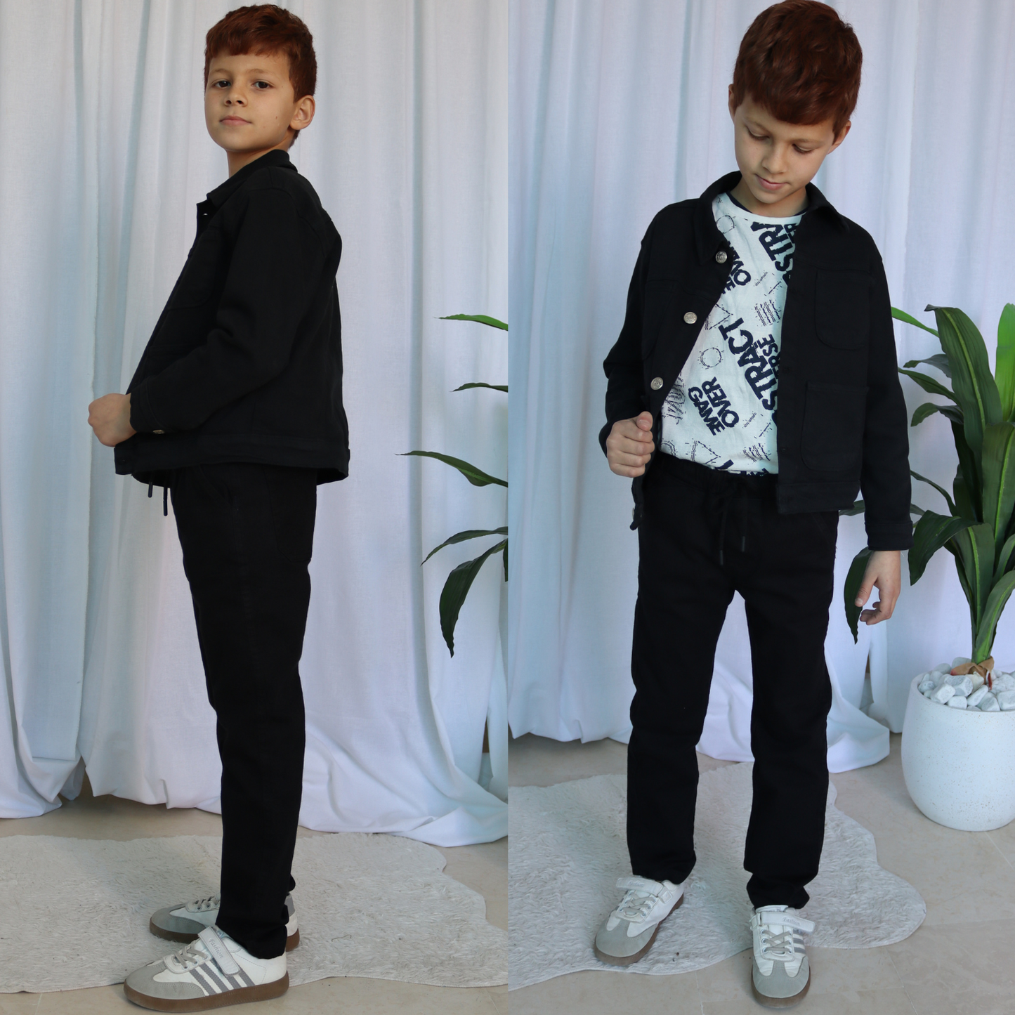 Pantalon Macco Garçon - Noir