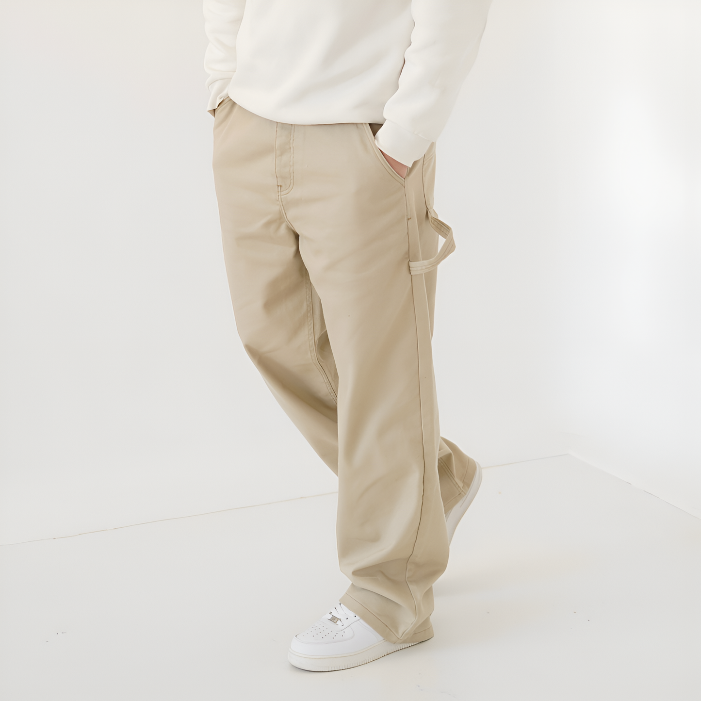 Jean baggy à poche marteau