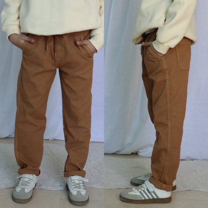 Pantalon Macco Garçon- Camel