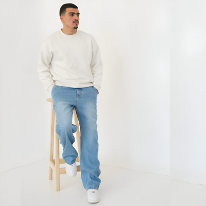 Jean baggy à poche marteau