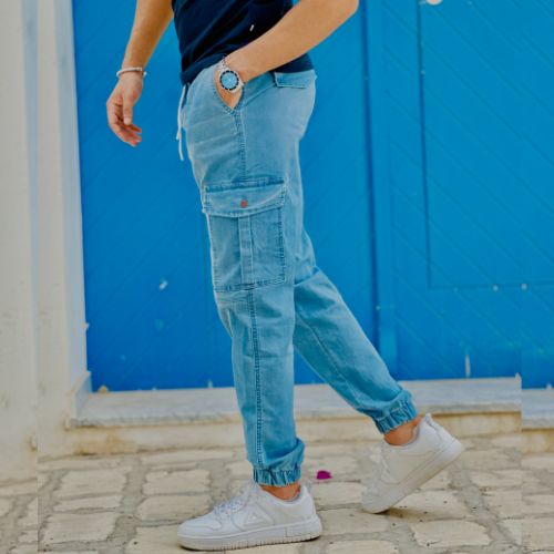 Pantalon Cargo Jogger jean