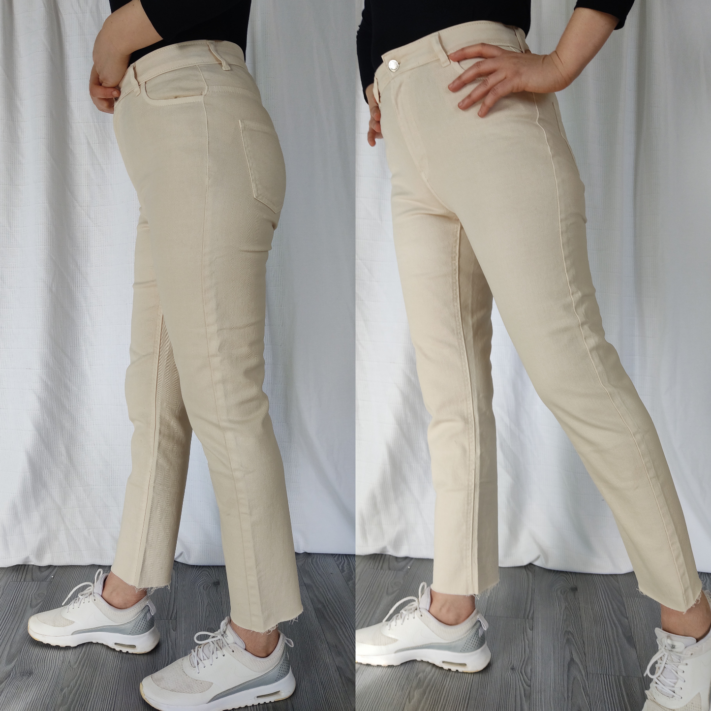 Jean Mom fit moulant taille haute