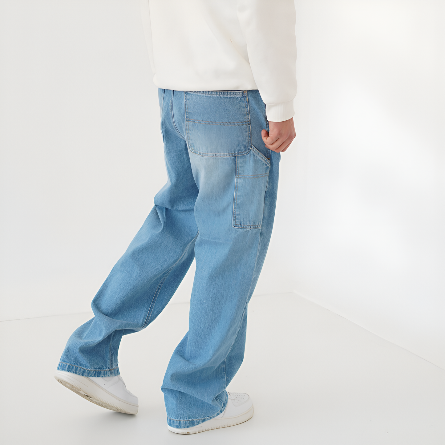 Jean baggy à poche marteau