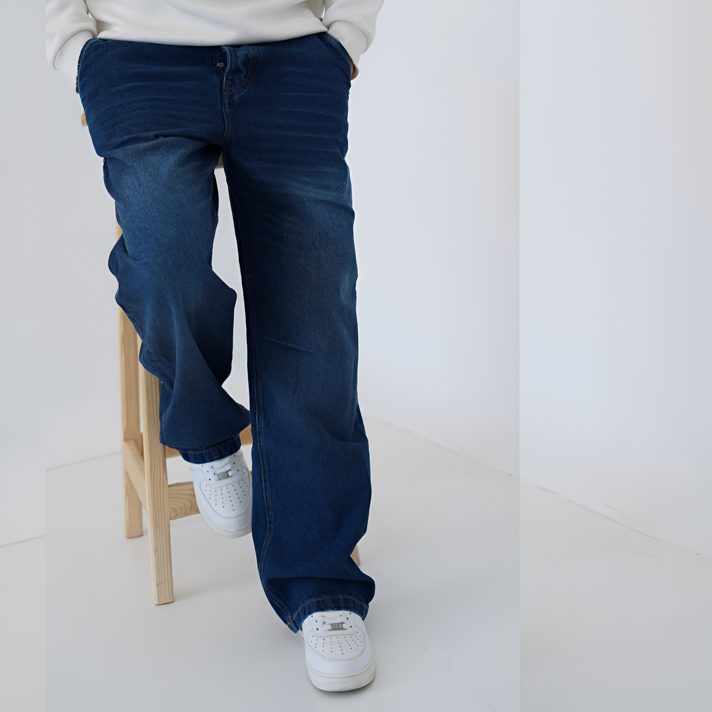 Jean baggy à poche marteau