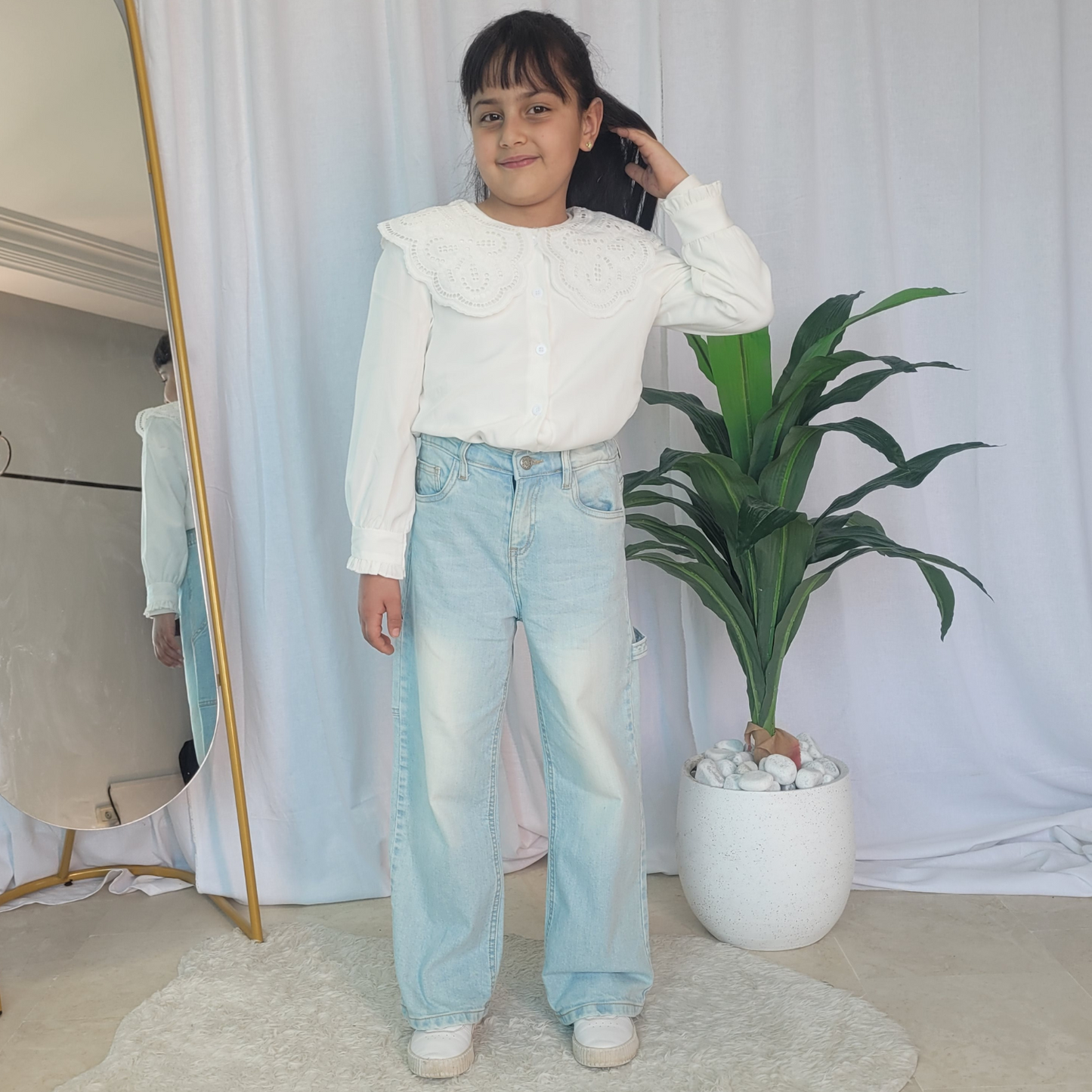 Baggy Fillette - Bleu clair