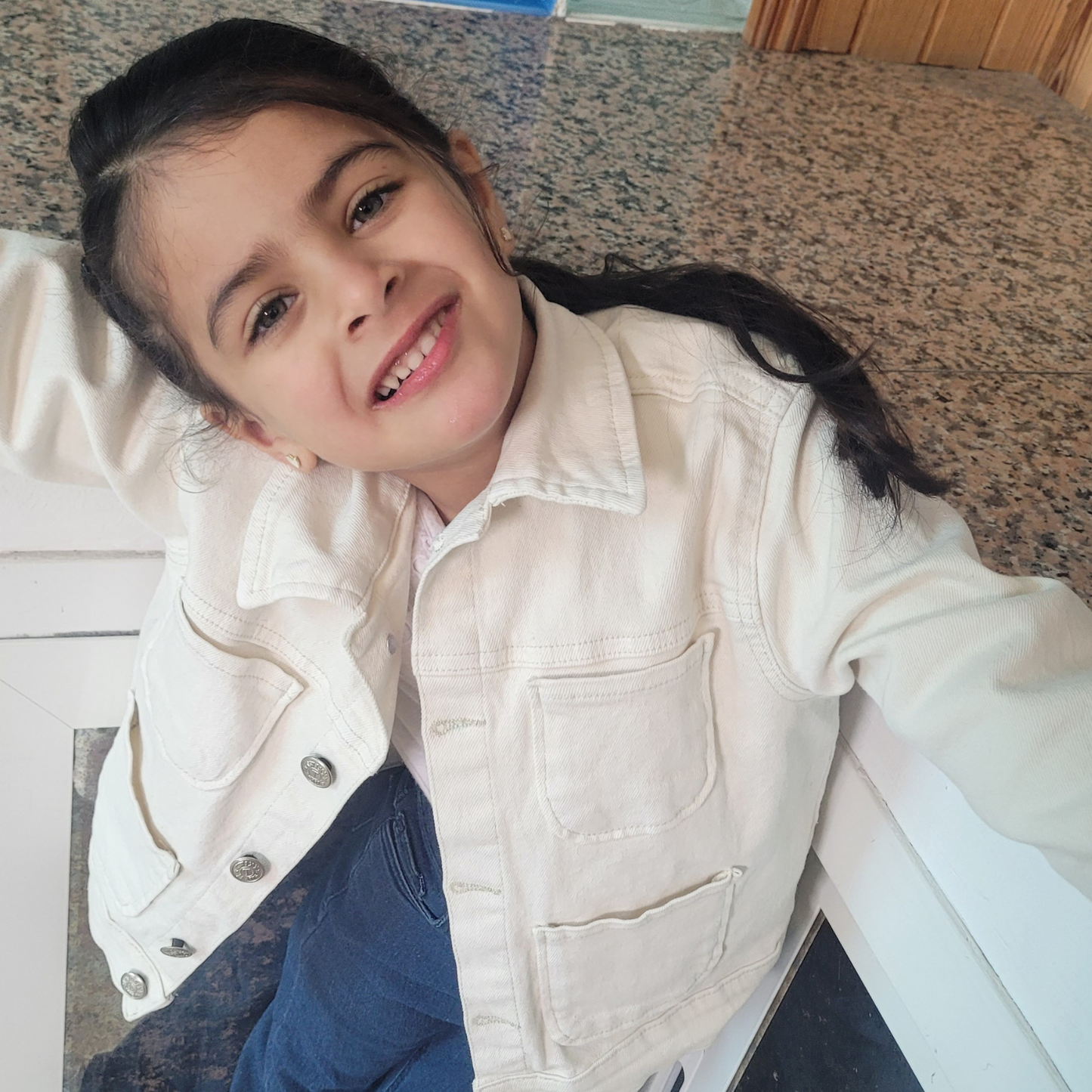 Surchemise fillette - Écru