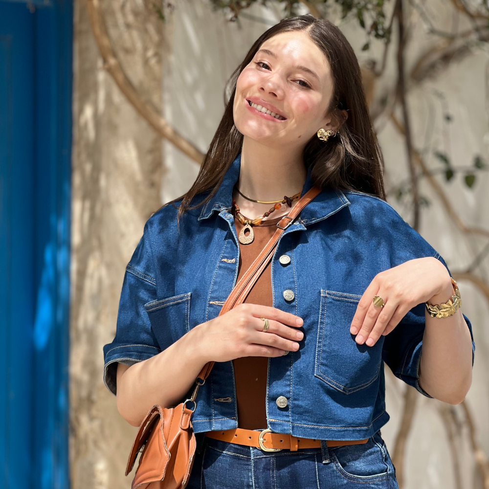 Veste Jean Demi manches
