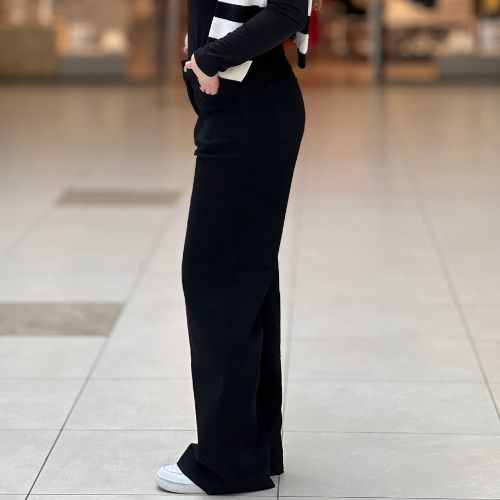 Jean baggy avec ourlet grande taille