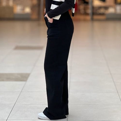Jean baggy avec ourlet grande taille