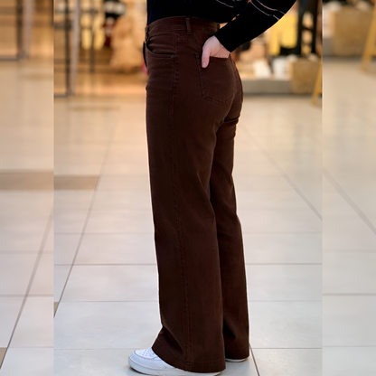 Jean baggy avec ourlet grande taille