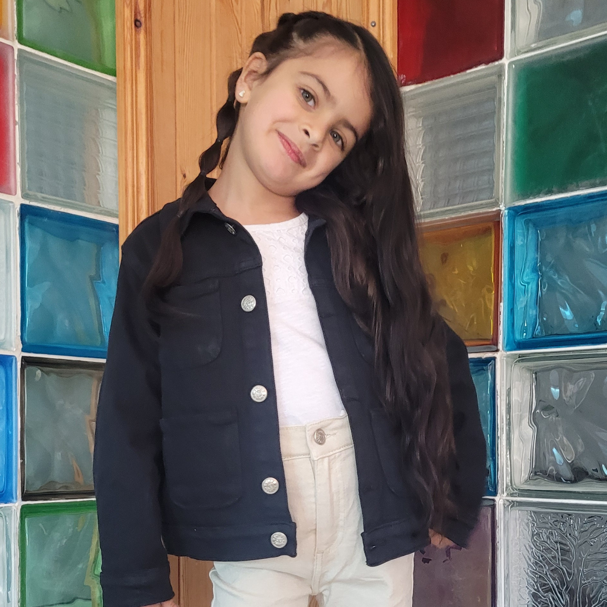 Veste jean fillette