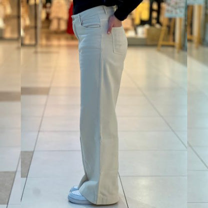 Jean baggy avec ourlet grande taille