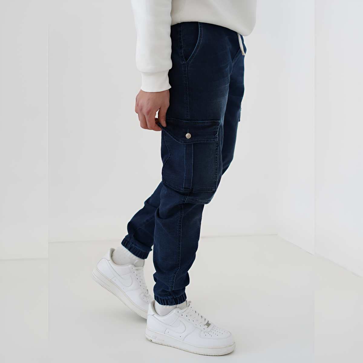 Jean cargo jogger grande taille