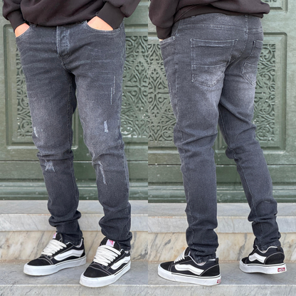 Jean simple coupe slim - Noir délavé