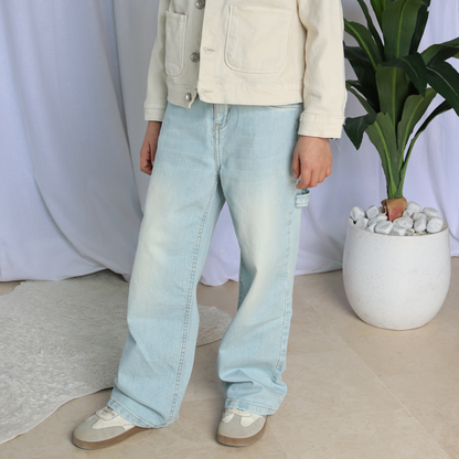 Jean Baggy Garçon - Bleu clair