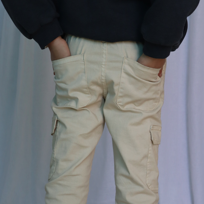Pantalon Cargo Enfant - Écru