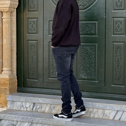 Jean simple coupe slim - Noir délavé