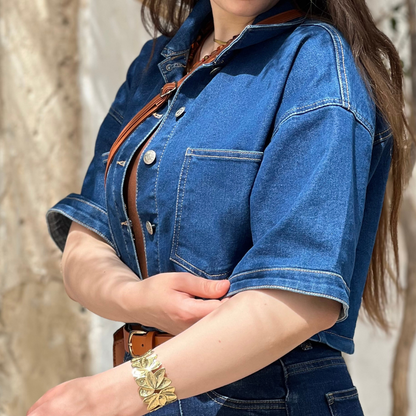 Veste Jean Demi manches