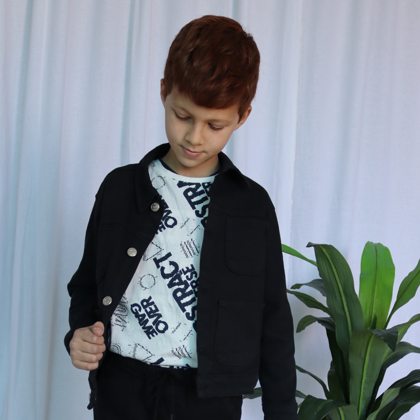 Surchemise Garçon en jean - Noir