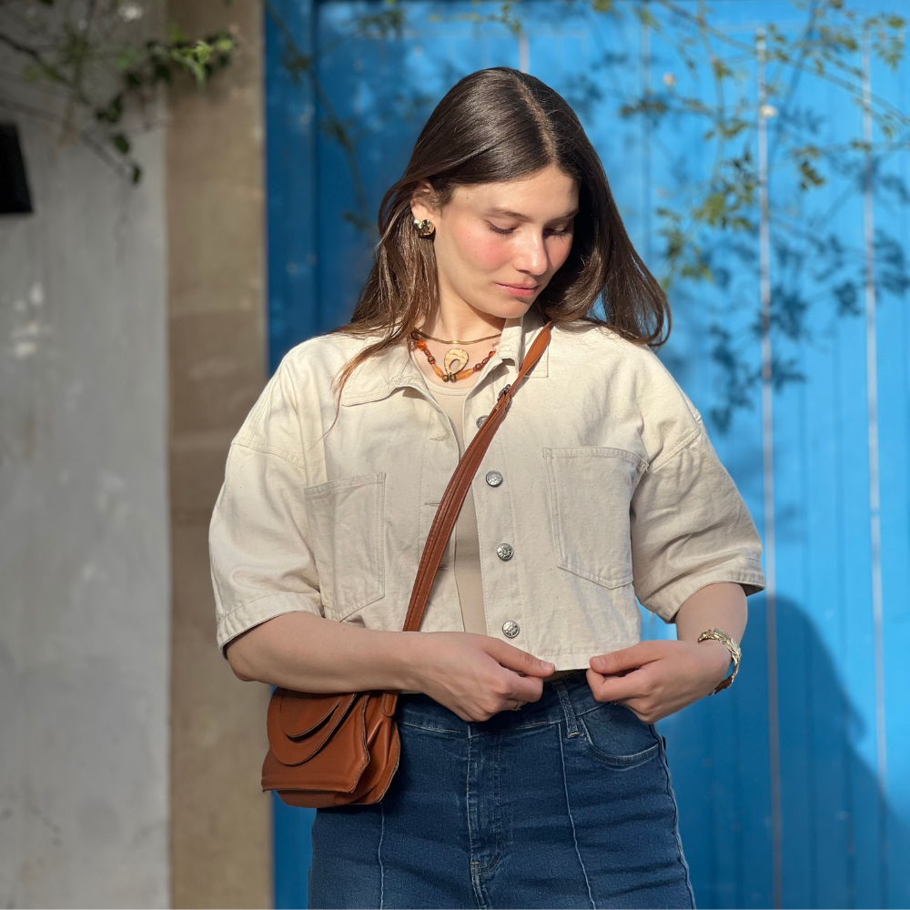 Veste Jean Demi manches