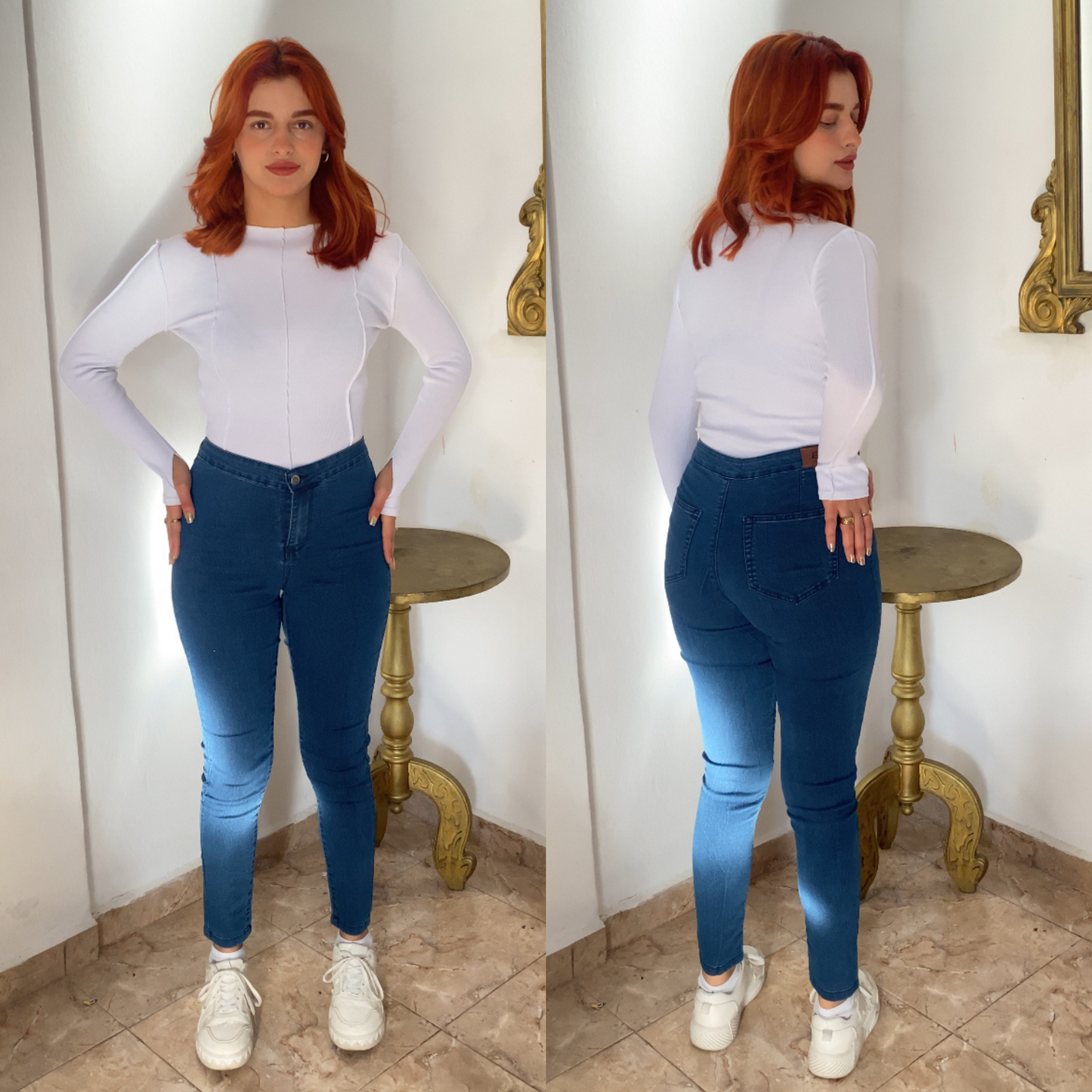 Jean moullant à taille haute