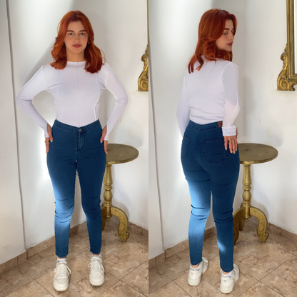 Jean moullant à taille haute