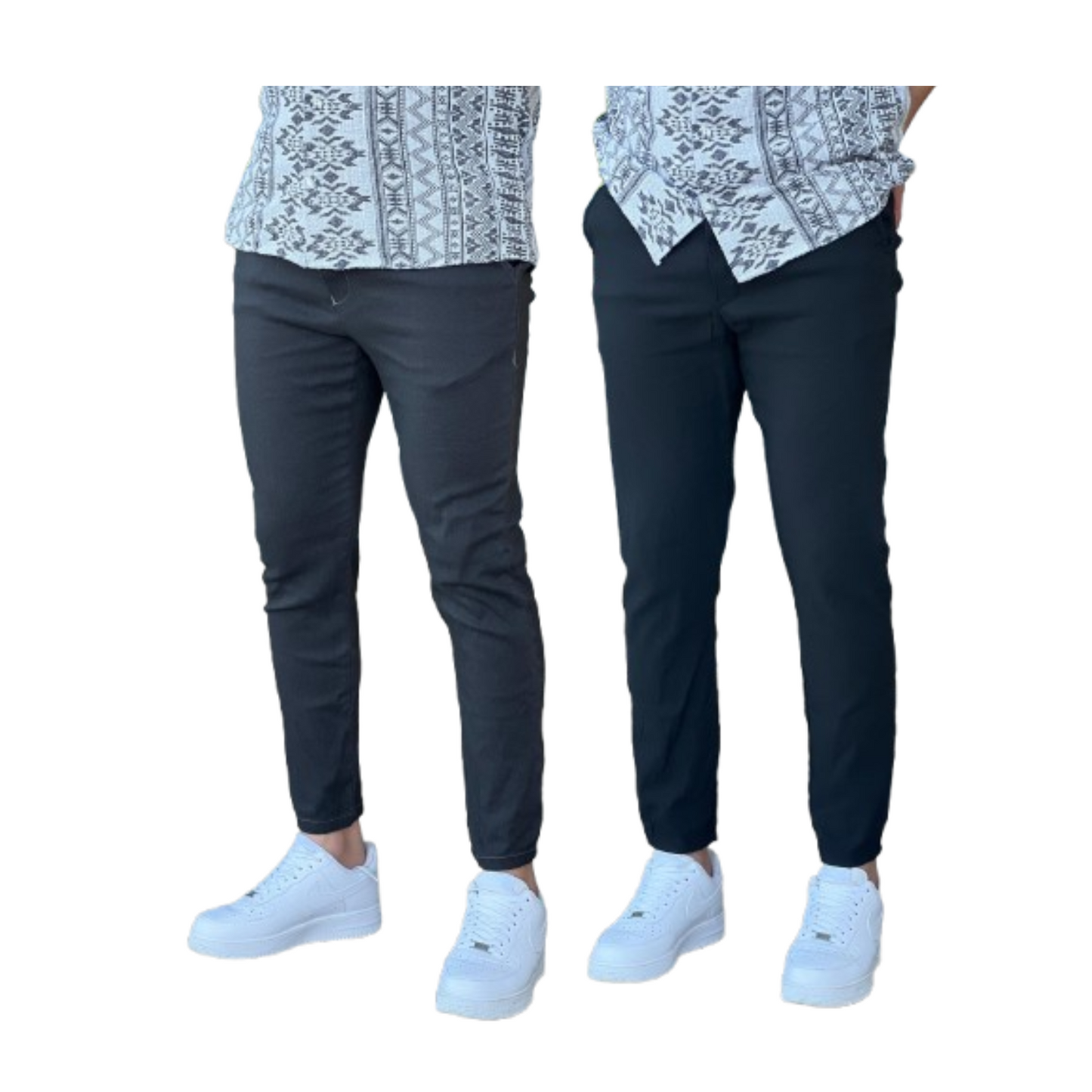 Pantalon Chino confort pack 2 pièces