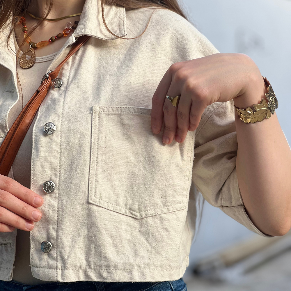 Veste Jean Demi manches