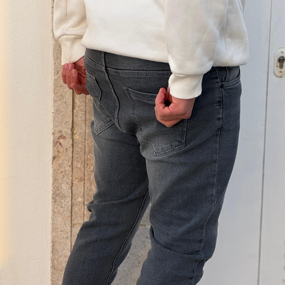 Jean simple coupe slim - Gris délavé