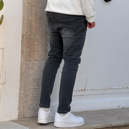 Jean simple coupe slim - Gris délavé