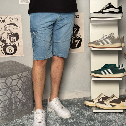 Short cargo confort en jean