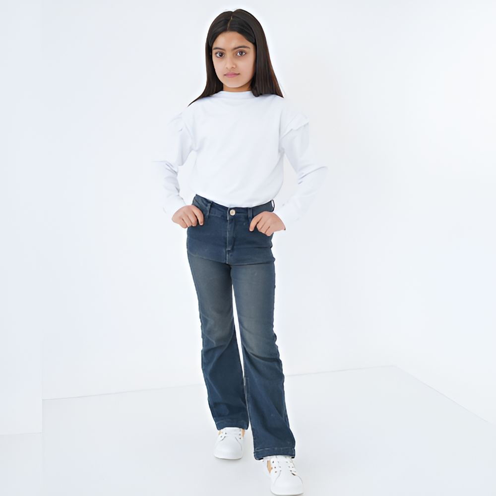 Jean flare fillette
