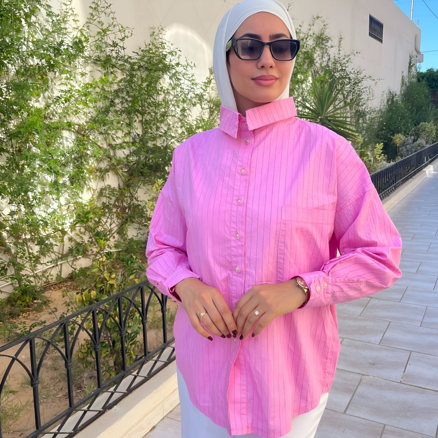 Chemise oversize rayée