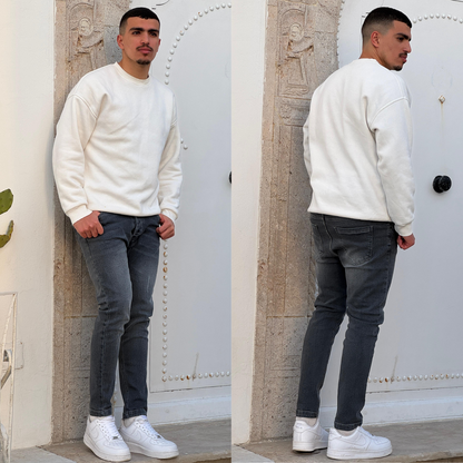 Jean simple coupe slim - Gris délavé