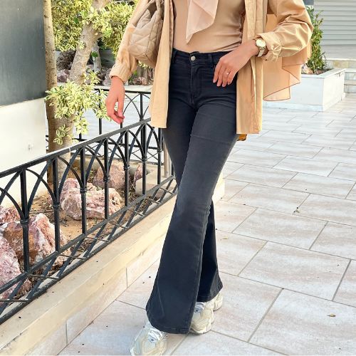 Jean extra flare à taille haute