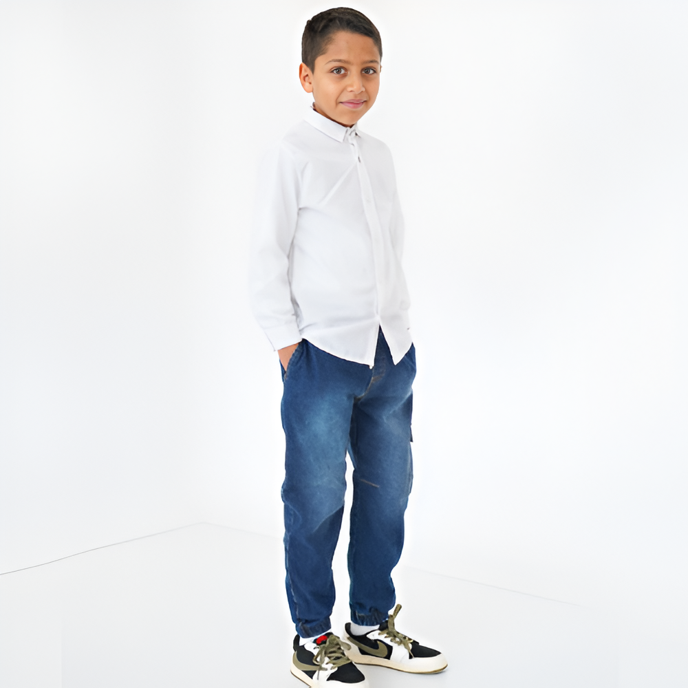 Cargo jogger jean garçon