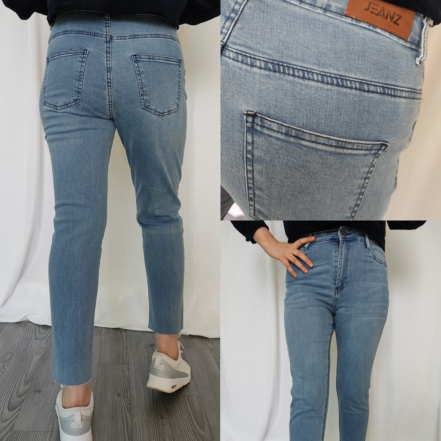 Jean Mom fit moulant taille haute